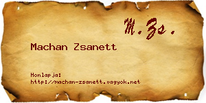 Machan Zsanett névjegykártya